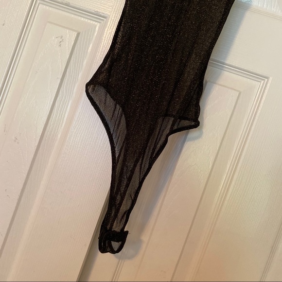 NWT Sheer Shimmery Bodysuit - Picture 2 of 4